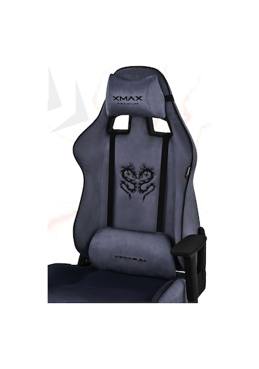 Rio Plus Balerion Terletmez Kadife Kumaş Antrasit Gaming Oyuncu Koltuğu Antrasit