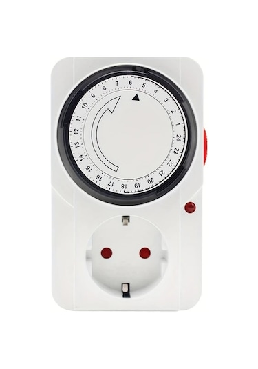 Honeybeeshop Beyaz 24 Saat Mekanik Zamanlayici Akvaryum Hidroponik Evcil Hayvanlar Ev Mutfak 230v 3680w