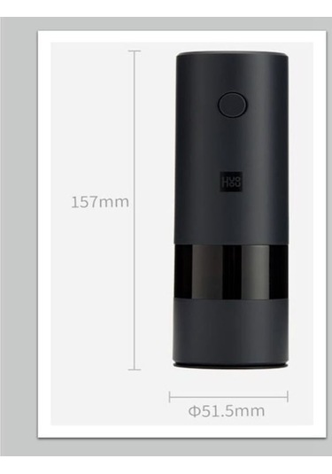 Pazly Jms Siyah Elektrikli Biber Tuz Öğütücü Led Işık 5 Mod Baharat Tahıl Porselen Taşlama Seramik Çapak Değirmeni Siyah