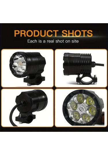 Motion003 Nlpearl 2 Adet 6 Ledli 60 Watt Motosiklet Far Sis Lambası 12v Led Moto Aksesuarları