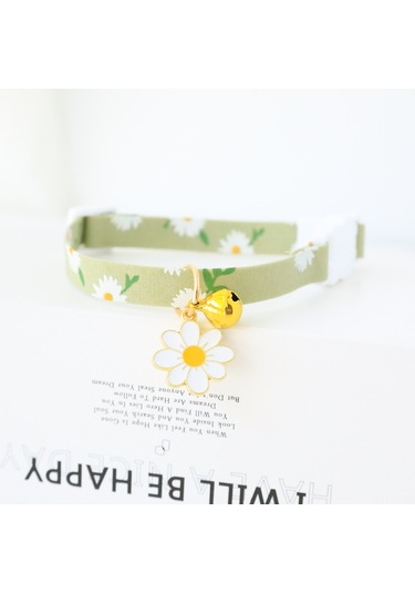 Hombey Kedi Köpek Çift Katlı Güvenlik Kanca Zilli Yedekli Taşlı Renkli Takı Örgü Gerdanlık Yeşil S 18-30cm