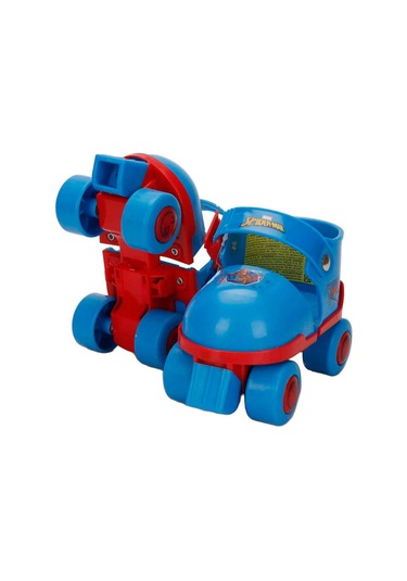 Çocuk Spiderman 4 Teker Paten Dizlik Dirseklik Seti Çantalı 22-29 Kırmızı