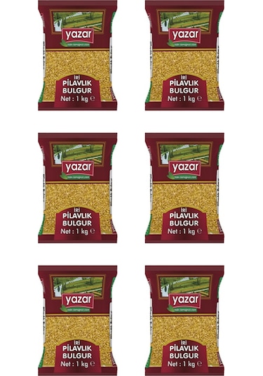 Yazar İri Taneli Pilavlık Bulgur 6 x 1 KG