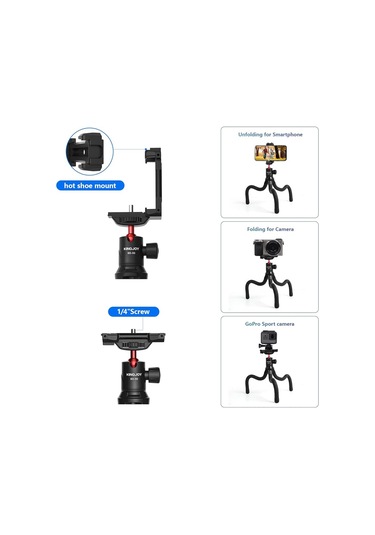 Kingjoy Kt-660 Cep Telefonları İçin Ahtapot Esnek Tripod