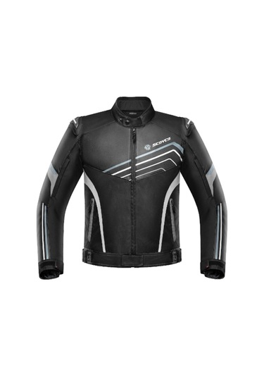 Motosiklet Montu Full Korumalı 4 Mevsim Maxdura Kumaş Ve Pu Deri Motor Mont Siyah Edt