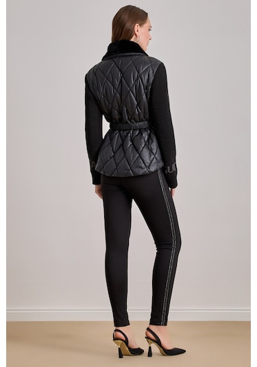 Relax Fit Siyah Kapitoneli Mont Siyah