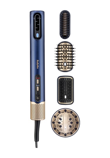 Babyliss Saç Kurutma Ve Şekillendirme Seti Air Wand, Difüzör Ve Paddle Başlık Dahil, 1600w, 4 Başlık, İyon Teknolojisi Lacivert, 4 Başlıklı
