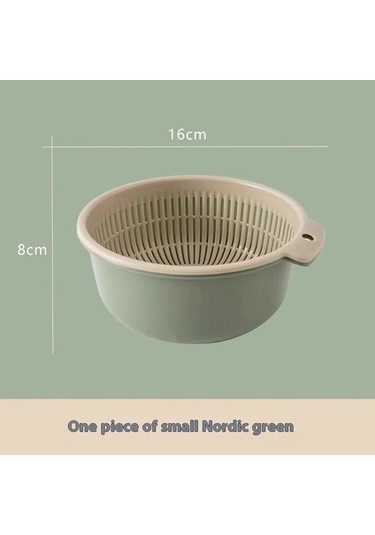 Agoodshop Çift Katlı Ev Tipi Drenaj Sepeti Mutfak Yuvarlak Meyve Sepeti Antrasit - Gri