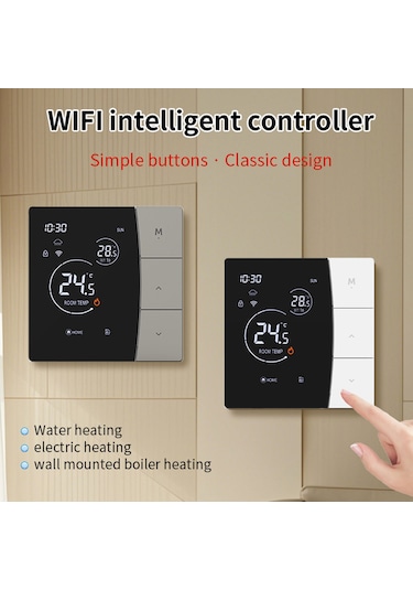 Teltree Sdm6-3a Akıllı Su Isıtma Termostati: Wifi Uzaktan Kontrol, Zaman Programlama, Enerji Tasarrufu, Antifriz Fonksiyonu Su Sistemi/kombi İçin