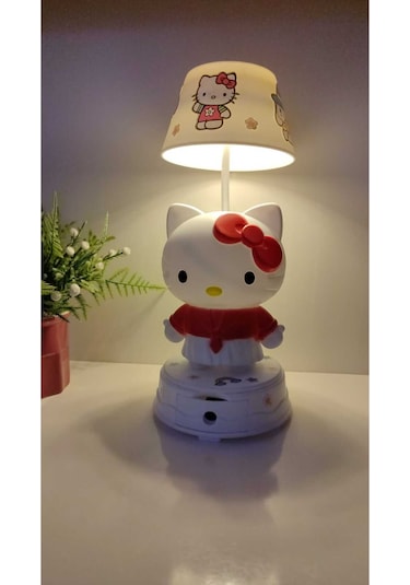 Hello Kitty Masa Üzeri Gece Lambası Boyut 25 Cm Çok Renkli