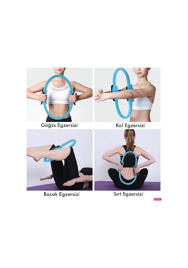 Avessa BPC-100 Dura-Strong 36 CM Tutmalı Pilates Çemberi Gri