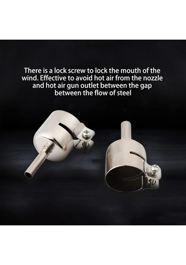 Pazly 8 Parça Paslanmaz Çelik Sıcak Hava Nozulu Seti - Lehimleme İstasyonu Uyumlu, Profesyonel