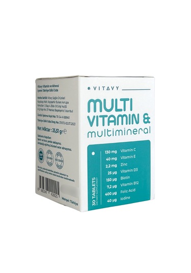 Multivitamin & Multimineral 1x30 Tablet İkili Set