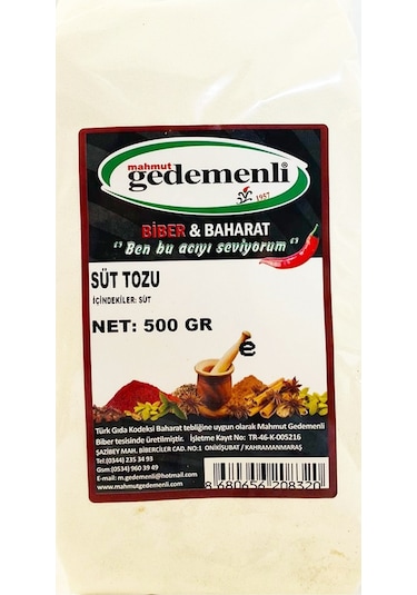 Mahmut Gedemenli Süt Tozu 500 G