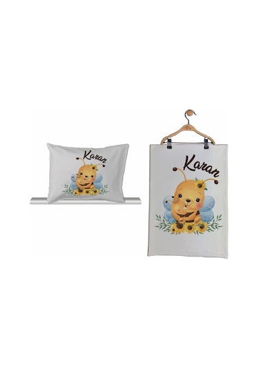 Pia Baby Gl 2015 İsme Özel Arılı Beşli Tulum Set Krem