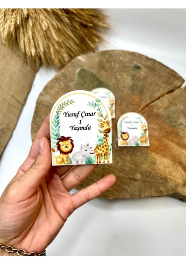 Mr. Home Hayvanlar Uv Baskılı Ahşap Magnet-1 Yaş Magneti