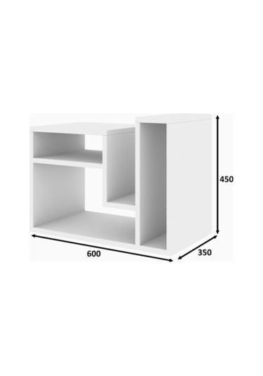 Decormet Abies Sehpa Beyaz Beyaz