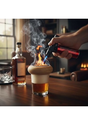 Viski & Kokteyl Tütsüleme Seti - 4 Farklı Aroma Meşe , Ceviz , Kiraz , Elma