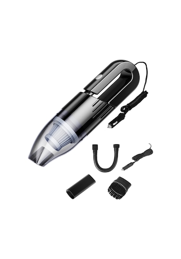 Shineyee 12v Kablolu Araç Süpürgesi, 6000 Pa Güçlü Emme, 4.5m Kablolu, Islak-kuru Temizleme, Filtreli, Çoklu Uçlu Aksesuarlar