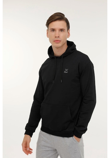 M-sn88 Bsc Hoodıe 3pr Siyah Erkek Kapsonlu Sweatshirt Siyah