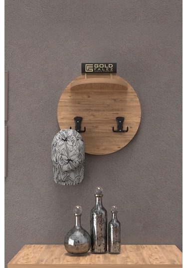 Askılık Duvar Elbise Askılığı Portmanto Üstü Ceviz Diğer