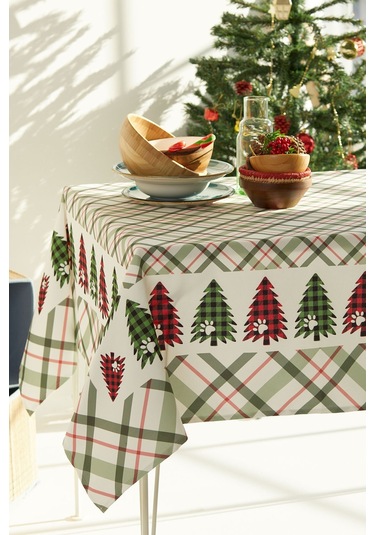 Ays Home Mint Çam Ağaçlı Masa Örtüsü