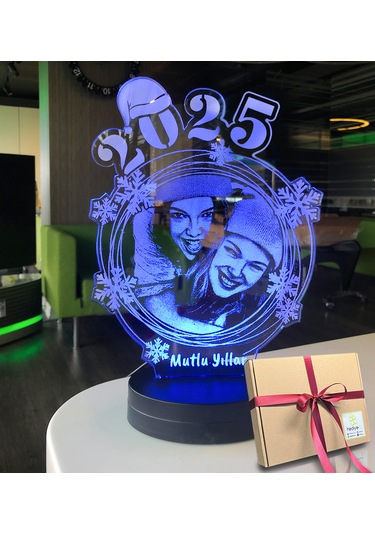 Yılbaşı Hediyesi Kişiye Özel Sarmal Oval 3d Led Gece Lambası
