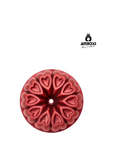 Bake With Love 10 Parça Karıştırma Kabı & Döküm Kek Kalıbı - Kırmızı Kırmızı