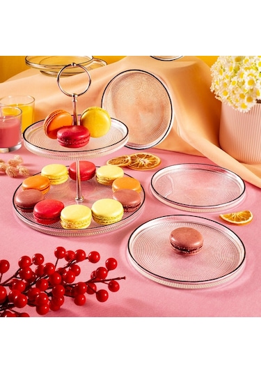 Fecra Loren 7 Parça Servis Ve Sunum Seti Siyah Fileli