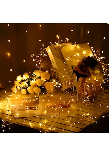 6 Metre 200 Led Gün Işığı Uzaktan Kumandalı, 8 Modlu Usb Peri Işığı