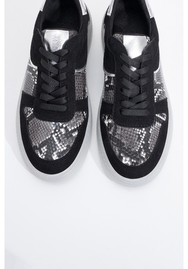 Montero Siyah Desenli Kadın Spor Ayakkabı Siyah
