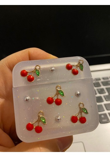 Iphone 3. Nesil Uyumlu Koruyucu Bluetooth Kulaklık Kılıfı Kirazlar Airpods 3. Nesil