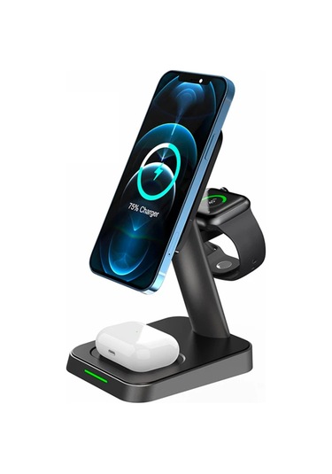 Ally W68 15W 3In1 Manyetik Ve Katlanabilir Portatif Masaüstü Kab-Siyah