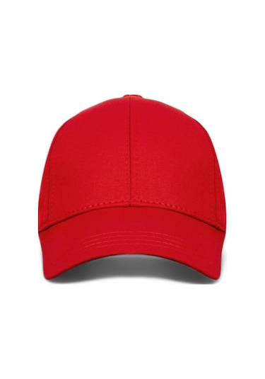 Eke Tekstil Unisex Kırmızı Renk Beyzbol Şapka - Unisex Kırmızı