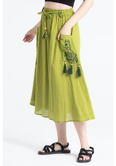 Nil Vual Midi Boy Etek Fıstık Yeşili