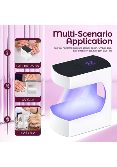 Xurunkeji Mini Uv Led Tırnak Lambası Usb Taşınabilir Tırnak Lambası Mini Taşınabilir Tırnak Lambası Mini Tırnak Lambası Tırnak Sanatı Kendin Yap İçin Uygun