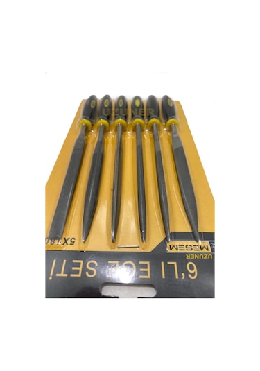 Meşem Mini Eğe Seti Takımı Çeşitli Uçlu 6 Parça 5X180X6