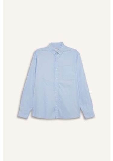 DeFacto %100 Pamuk Regular Fit Polo Yaka Oxford Basic Düz Uzun Kollu Gömlek A8028AX25SPBE196 DeFacto %100 Pamuk Regular Fit Polo Yaka Oxford Basic Düz Uzun Kollu Gömlek A8028AX25SPBE196