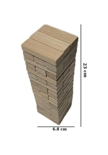 Zeka Dolabı Dengele 54 Parça - Jengaa - Doğal Ahşap - Kayın Ağac