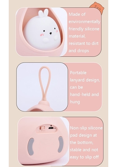 Sones Tl15 Karikatür Vücut Algılama Komidin Usb Şarjlı Gece Lambası Çok Renkli