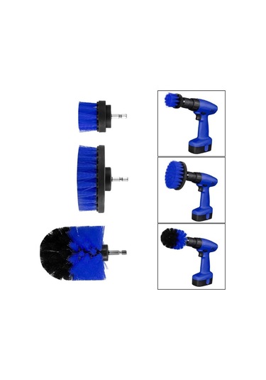 3 Adet Matkap Temizleme Fırçası, Yumuşak Kıllar, Sarı