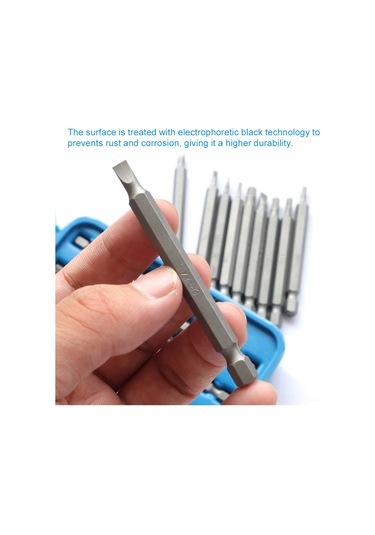 Moveevo 36 Parça 75mm Uzun Elektrik Matkap Ucu Seti - Karbon Çelik, Yüksek Sertlik, Tork Sağlama, Kayma Önleyici, Dayanıklı Kutu İçerisinde