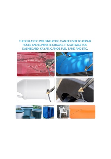 Yuntech01 Beyaz Polipropilen Plastik Kaynak Çubuğu 50 Adet - Araba Tamponu Ve Plastik Borular İçin Tamir Kaynağı E21937 İle Uyumlu