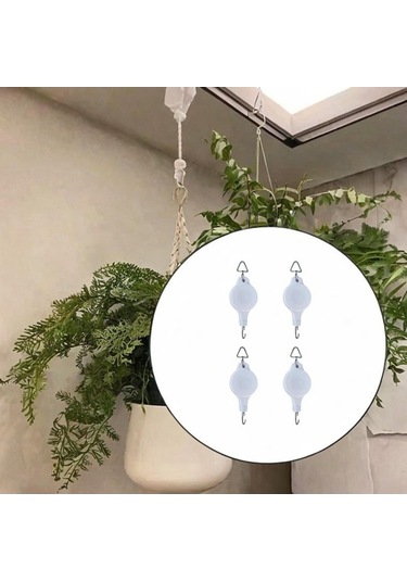 Pazly Suntek Sepeti Makaralı Çiçeklik Beyaz Askılı 4 Adet Xb