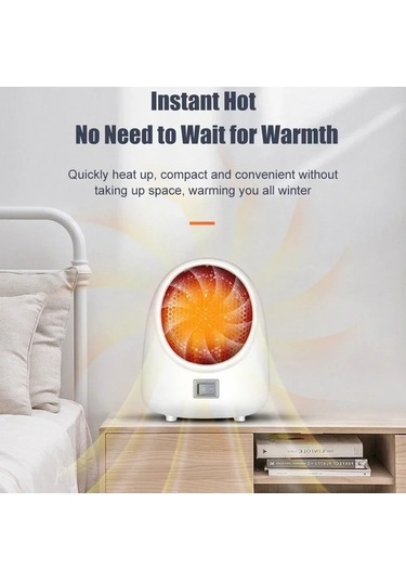 Trendooze 220v Mini Fan Isıtıcı, Hızlı Masaüstü Sıcaklık Arttırıcı