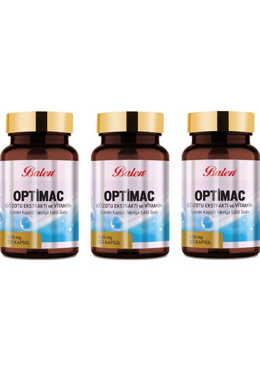 Balen Optimac Gözotu Ekstraktı -Vitamin 630 MG 60 Kapsül x 3 Adet