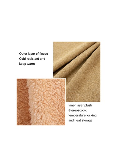 Dokunmatik Ekran Kadife Kalın Soğuk Önleyici Peluş Kürklü Eldiven 001