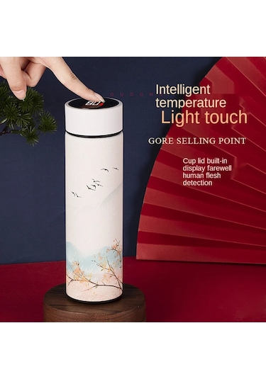 Çin Tarzı Termo Şişe Fincan Akıllı Sıcaklık Göstergesi İçme İsı Diğer Çok Renkli
