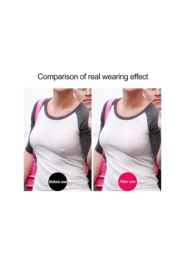 Jmsstore Göğüs Etiketi Bandı Traceless Yumuşak Anti - Transparan Kahverengi