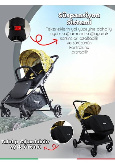 Prego Axis 360 Derece Dönebilen Oturma Üniteli Çift Yönlü Bebek A